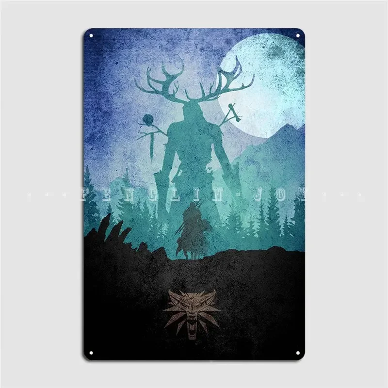 Geralt De Riv Metal Sign Decoration Wall Mural Painting Décor Pub Garage Tin Sign Poster