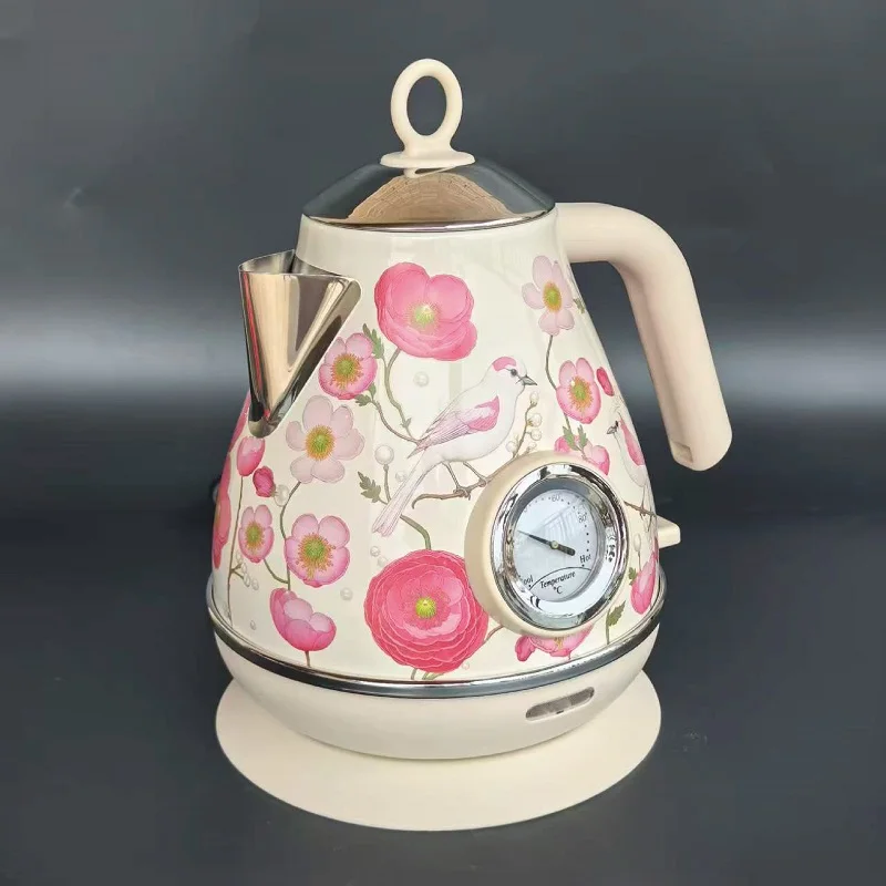 1.7L الطلاء ملصق غلاية كهربائية عرض درجة الحرارة الماء المغلي السيارات انقطاع التيار الكهربائي 304 إبريق الشاي الفولاذ المقاوم للصدأ أجهزة المطبخ #1