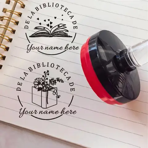 Штамп для книг XunMade Ex Libris - самонаборный, идеален для библиофилов — изображение товара