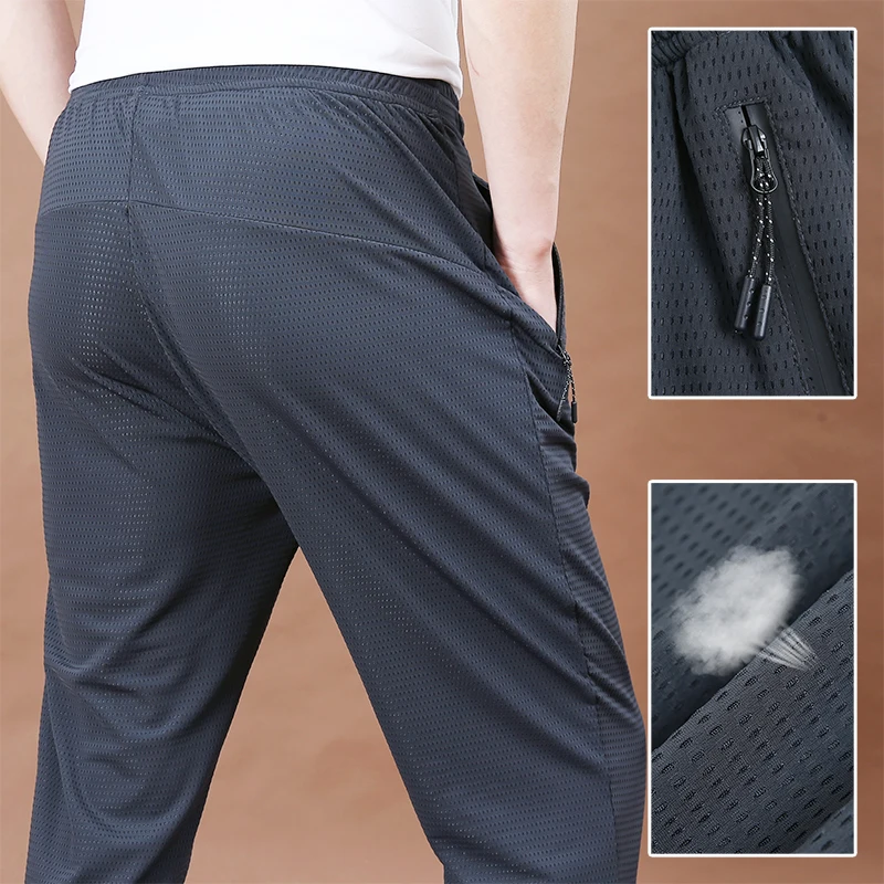 

Мужские тонкие дышащие свободные брюки Spor Me из ледяного шелка Qui Dry Autumn Faion Urban Busin, повседневные прямые брюки