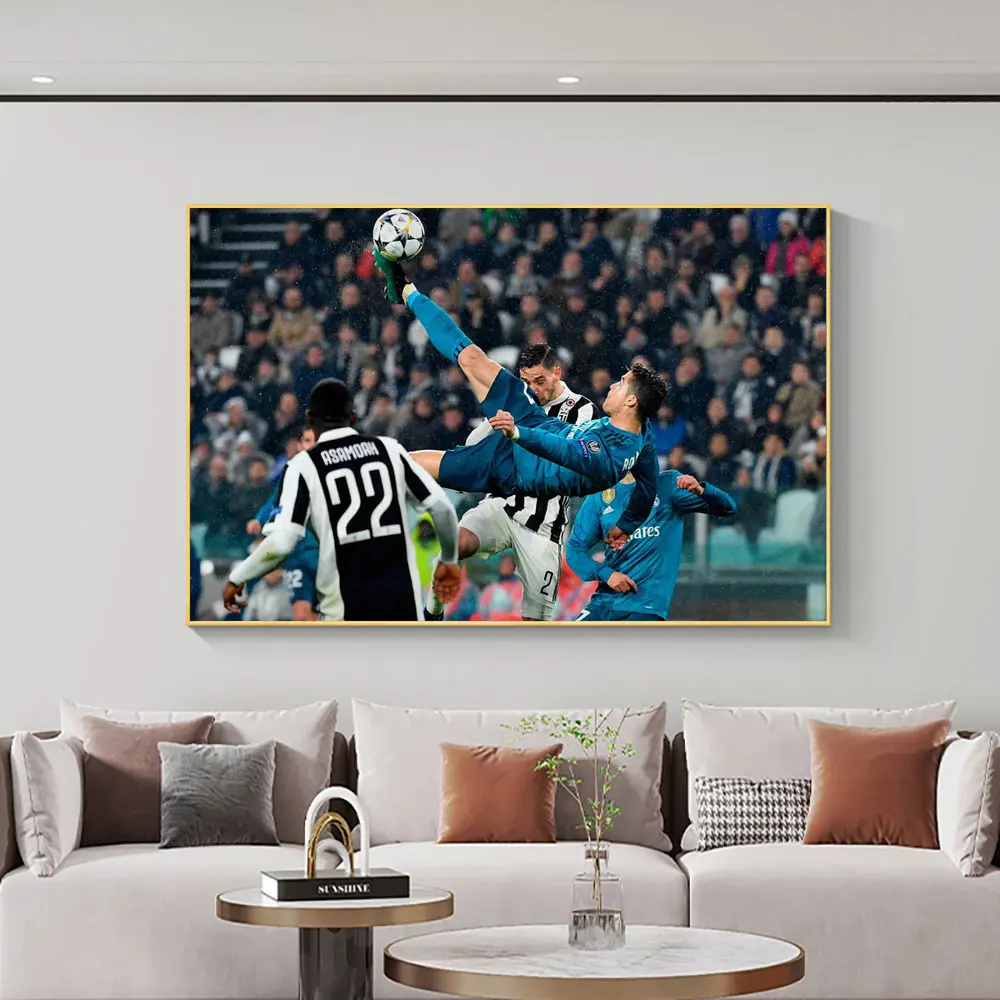 HEROCROSS Soccer Players Poster Football Stars Art Canvas Painting Sports Wall Art Yamal Pictures for Living Room Home Decor