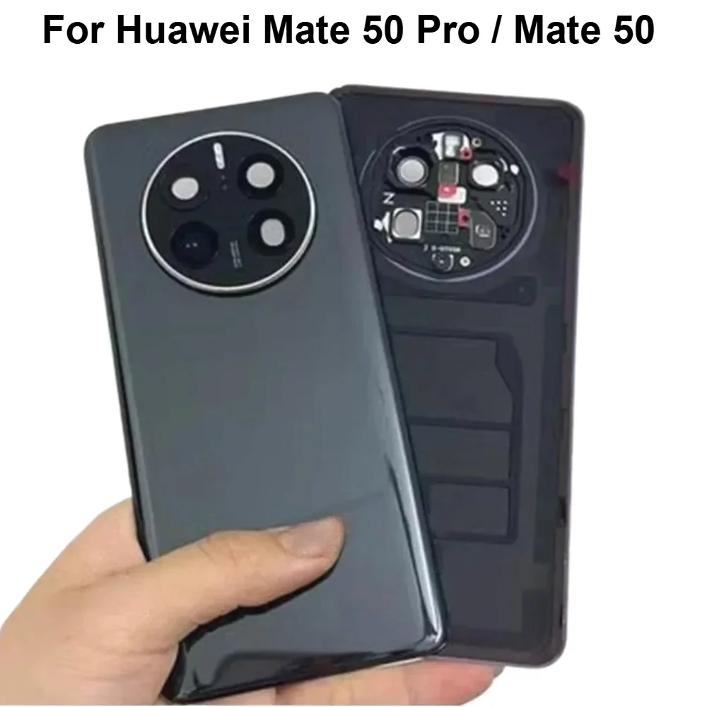 New For Huawei Mate 50 Pro / Mate 50 Battery Cover Rear Housing Back Case Battery Cover With Camera Lens Replacement Parts