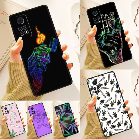 Weed Cannabis Case For Samsung Galaxy S24 Plus S23 S20 S21FE Lite S22 Ultra Note 20 S8 S9 S10 Phone Coque