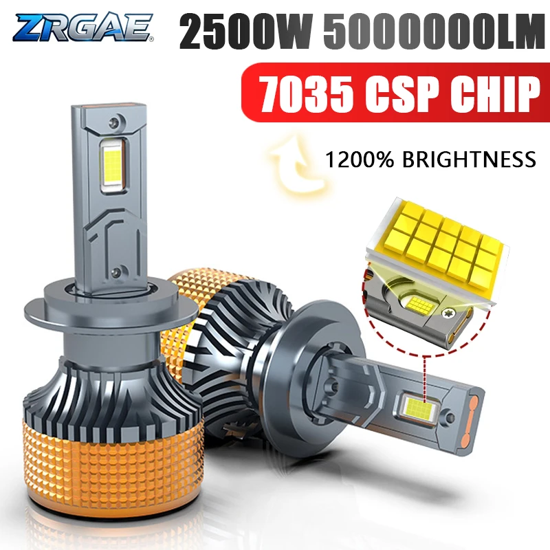 

2500W H7 LED Canbus H11 LED Headlights H4 H1 H8 H9 9005 HB3 9006 9012 hir2 6000K High Power LED Turbo Lamp Car Headlamp Buld 12V
