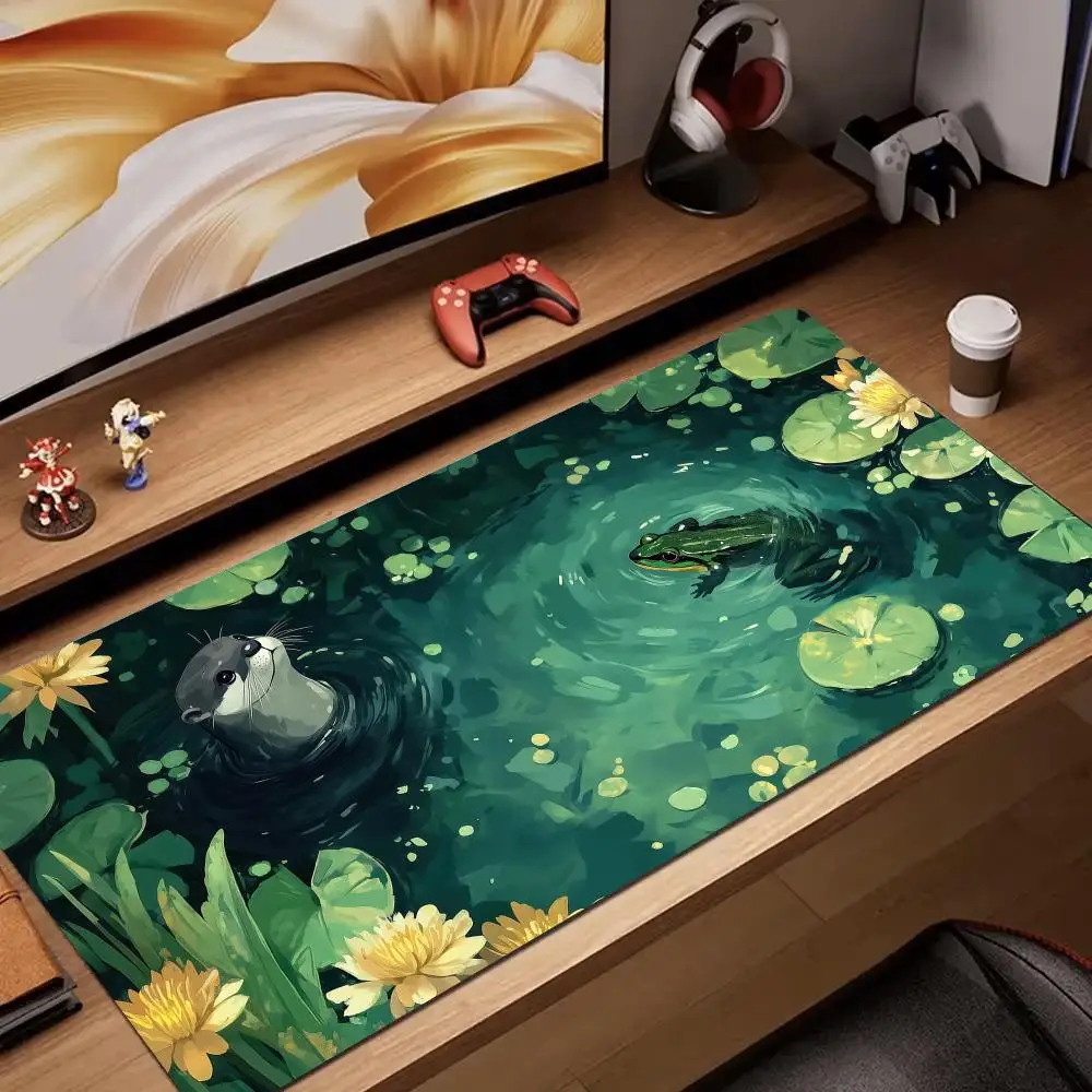 

Green series Cute and healing anime Mouse Pad rubber anti-slip Desk Mat gaming mat pc accessories keypad mousepad water-washable