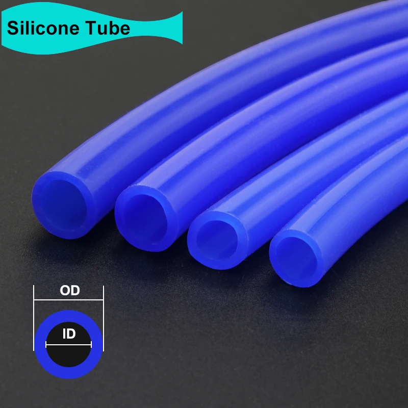 1/3/5/10M Blue Food Grade Silicone Rubber Tube Pipe ID 0.5~32mm OD 1~38mm Flexible Aquarium Air Irrigation Watering Garden Hoses