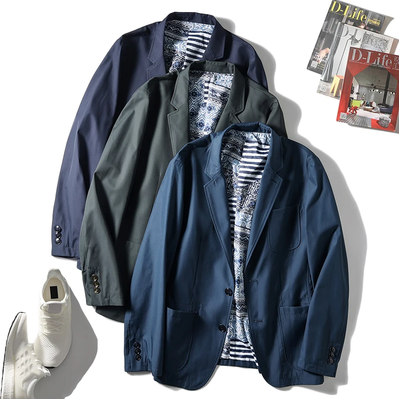 

Отличное соотношение цены и качества! Мужская легкая дышащая водонепроницаемая куртка для весны и лета, повседневная, деловая, для отдыха, приталенного кроя, в стиле костюма J...