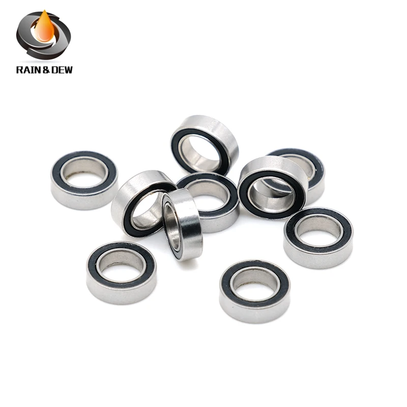 SMR106RS Bearing ABEC-7 (10PCS) 6X10X3 mm Miniature SMR106-2RS Ball Bearings Black Sealed SMR106 2RS Bearing