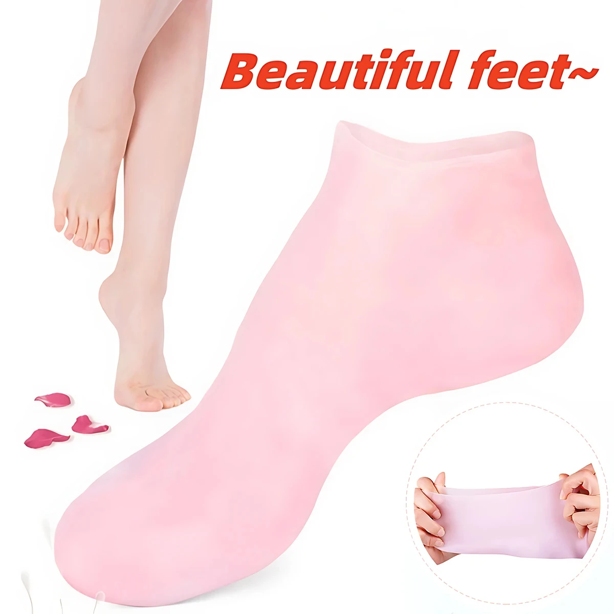 Chaussettes hydratantes en Silicone pour les pieds, soins des pieds secs et craquelés, Gel de Massage, Anti-fissure, hydratant, essentiel pour la maison
