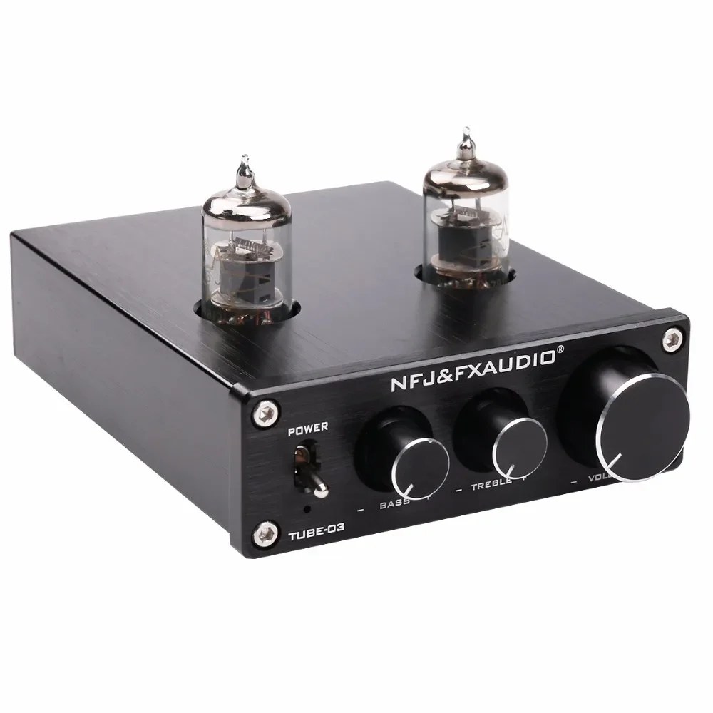 TUBE-03 HIFI audio preamplifier, high and low pitch adjustable preamplifier DC12V