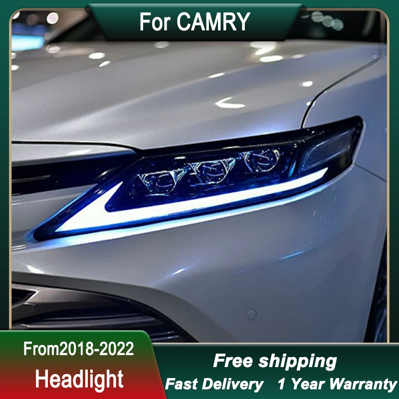 سيارة العلوي لتويوتو كامري 18-22 ترقية LED رئيس مصباح ترقية DRL ديناميكية مصباح إشارة رئيس مصباح الجبهة ضوء الجمعية