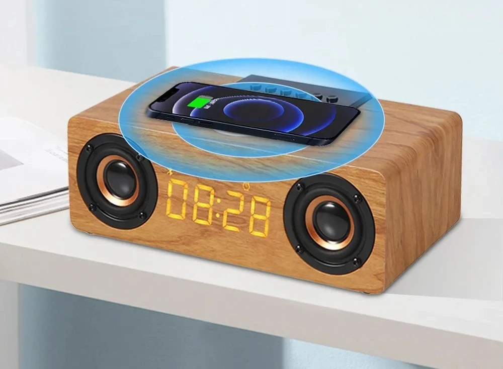 

# subwoofer bluetooth speaker BT mobile phone wireless charging alarm clock speaker portable computer sound bar FM radio TF