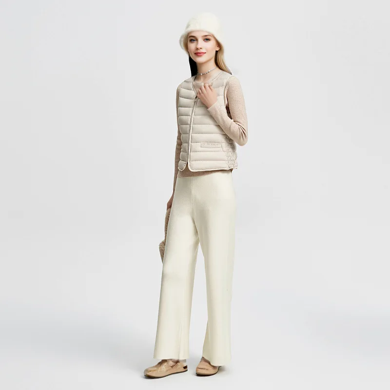 90% blanc duvet d'oie gilet femmes léger sans manches veste hiver chaud extérieur intérieur gilet porter chaqueta de mujer VT-333