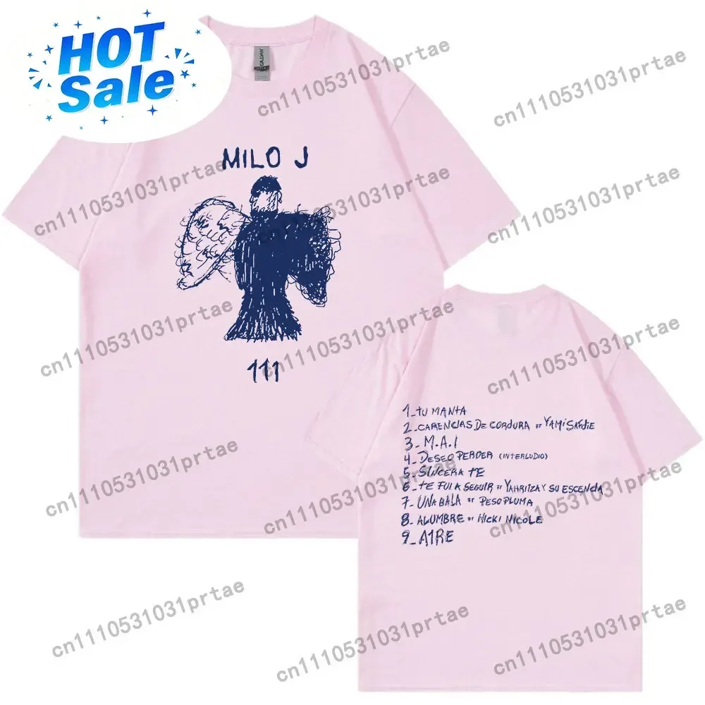 Rapper Milo J Tour T-shirt 111 Album Merch T-Shirts Men Women Fashion Hip Hop Short Sleeve T Shirt Fans Gift Harajuku Streetwear