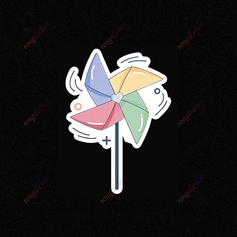 

Cartoon Car Sticker Colorful Windmill for Car Motorcycle Racing Helmet Laptop Trunk Body Car Window Surfboard PVC Vinyl Decals