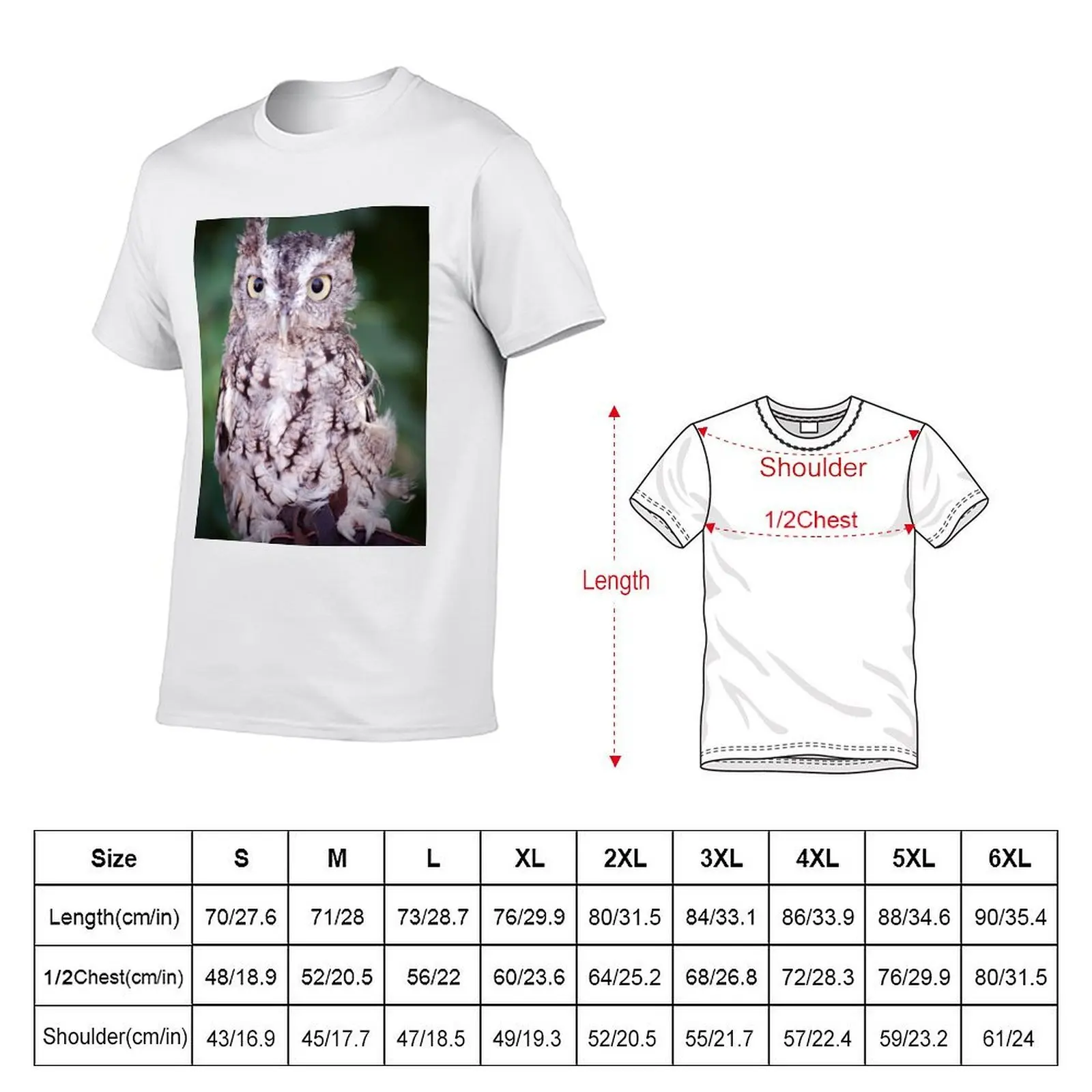 Eastern Screech Owl T-Shirt funny t shirts cotton graphic t shirts for man T-Shirt