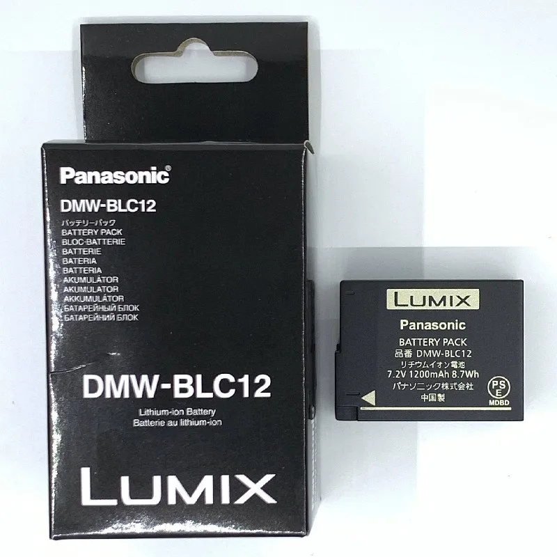 100% Original 1200mAh pour Panasonic DMW-BLC12 G95 G85 G80 G5 G6 G7 G8 GX8 GH2 FZ2500 FZ1000 FZ200GK FZ300 Caméra Chargeur de Batterie