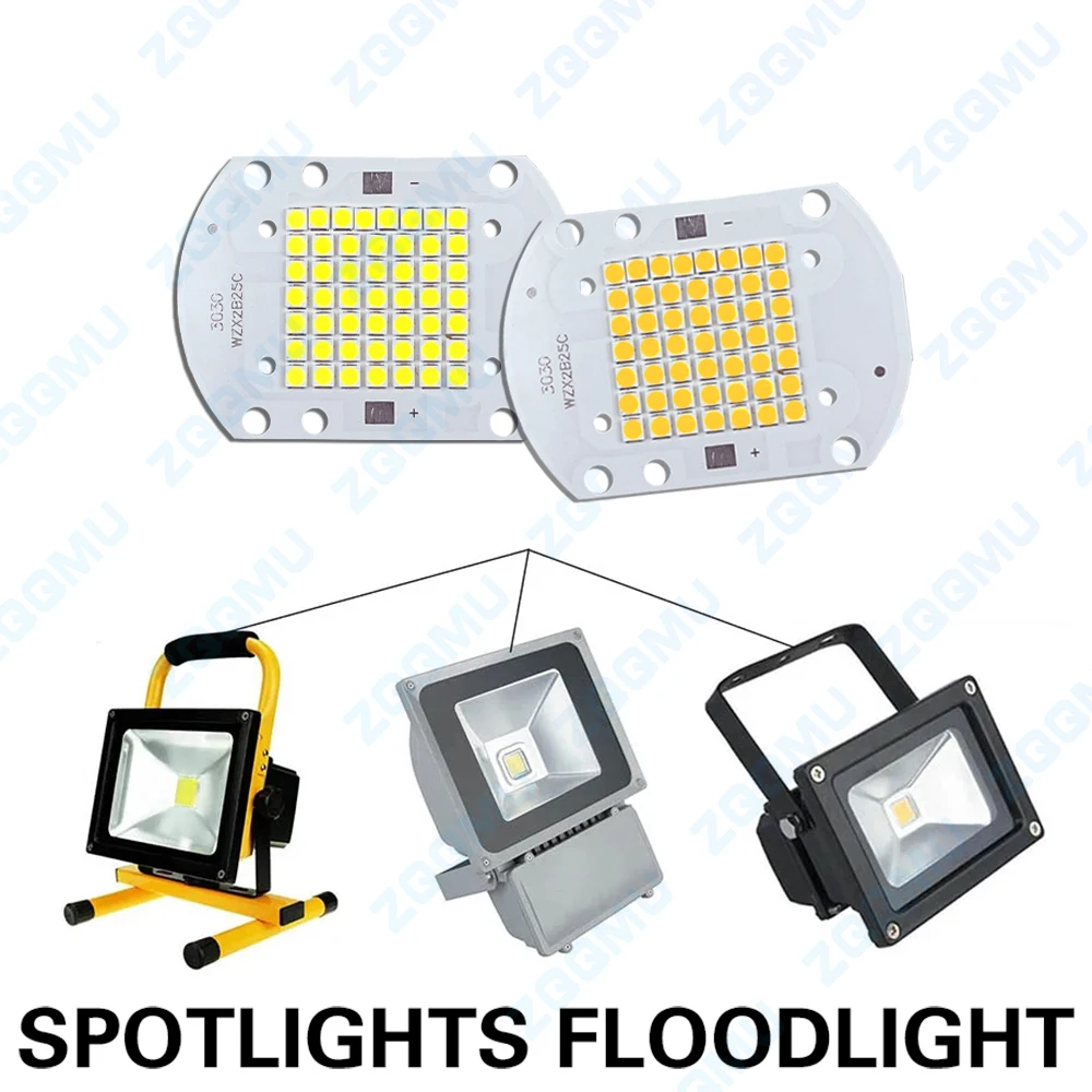 Imagem -05 - Led Chip Spotlight Beads Fonte de Luz Integrada Alto Brilho Energy Saving Floodlight Alta Potência Iluminação Faça Você Mesmo 30v 150v 50w