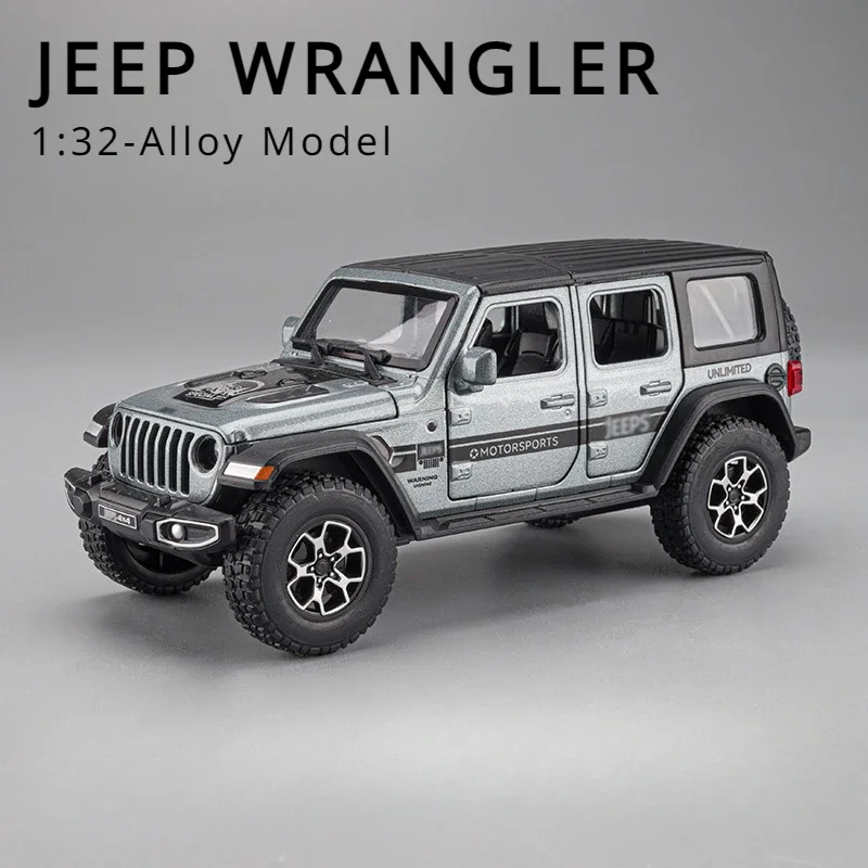 1:32 Jeep Wrangler Rubicon Off-road car Alloy Model Car Toy Diecasts Metal Casting Sound and Light Car Toys For Children Vehicle