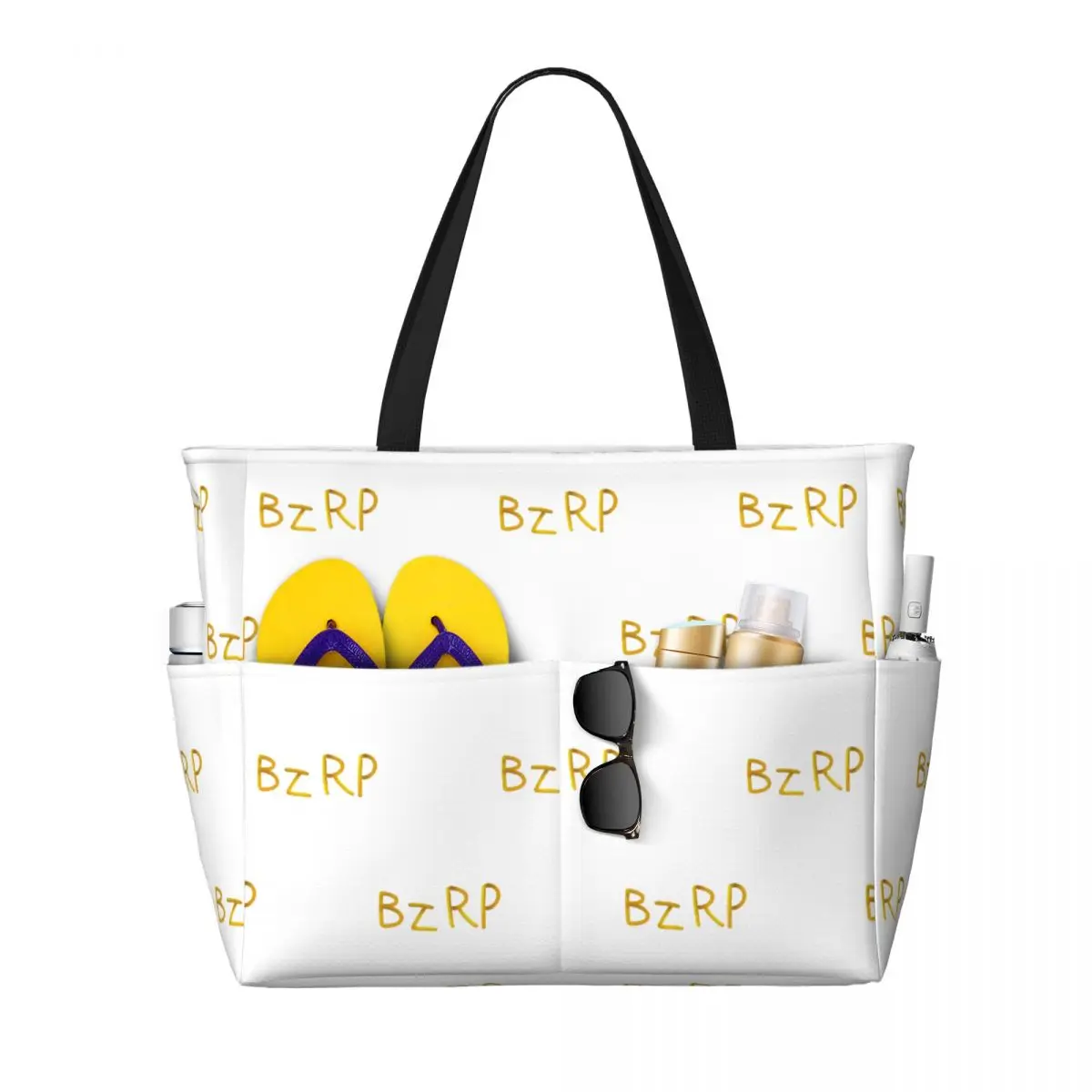 Bizarrap Cap (BZRP) Beach Tote Bag Sport Gym Yoga Duffle Large Tote Bag Women Travel Bag Fitness bag view 2