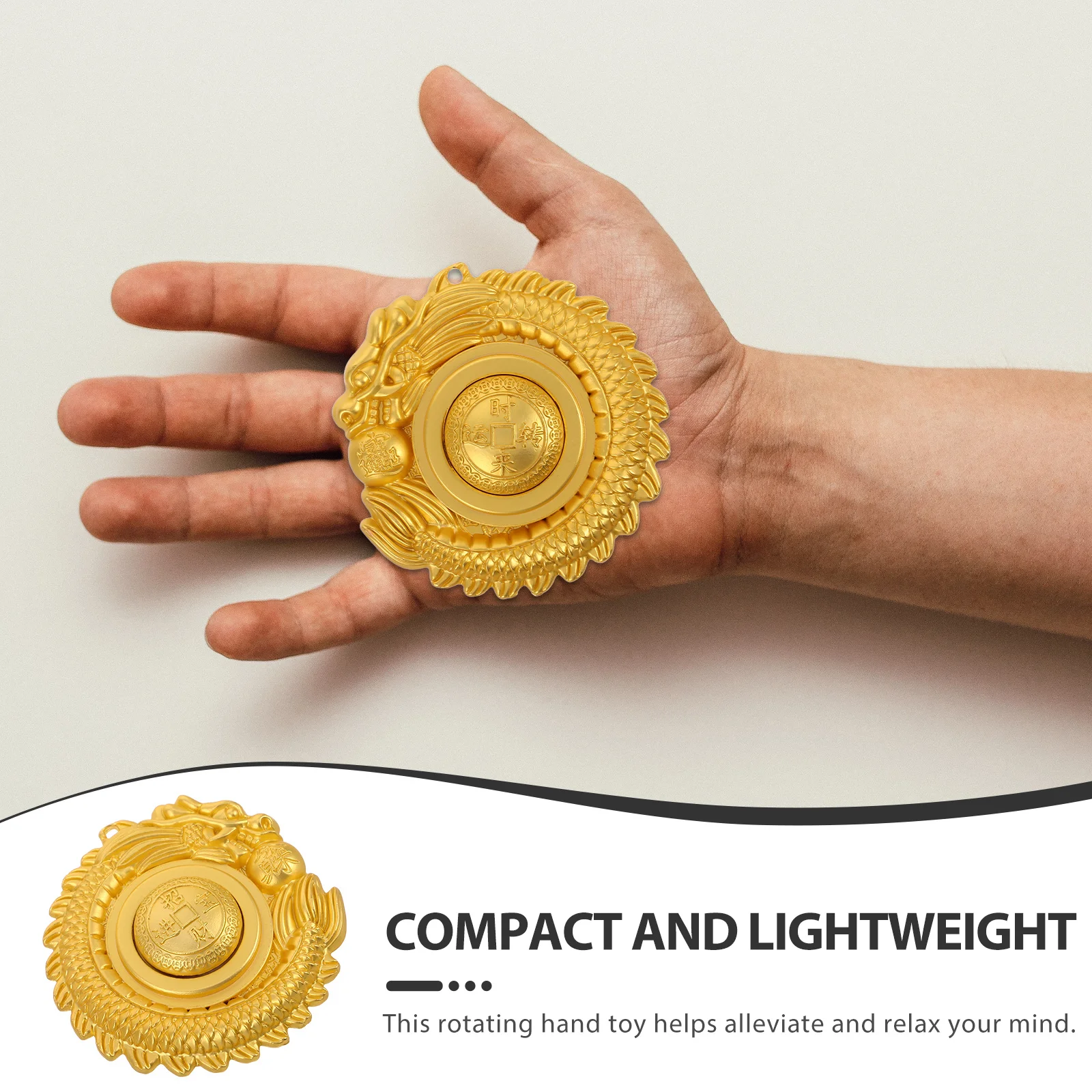 Chinesischer Drachen-Charm, rotierende Kugel, sensorischer Hand-Anhänger für DIY-Dekor, Halskette, Glück, Dekoration, tragbar, einzigartiges Geschenk