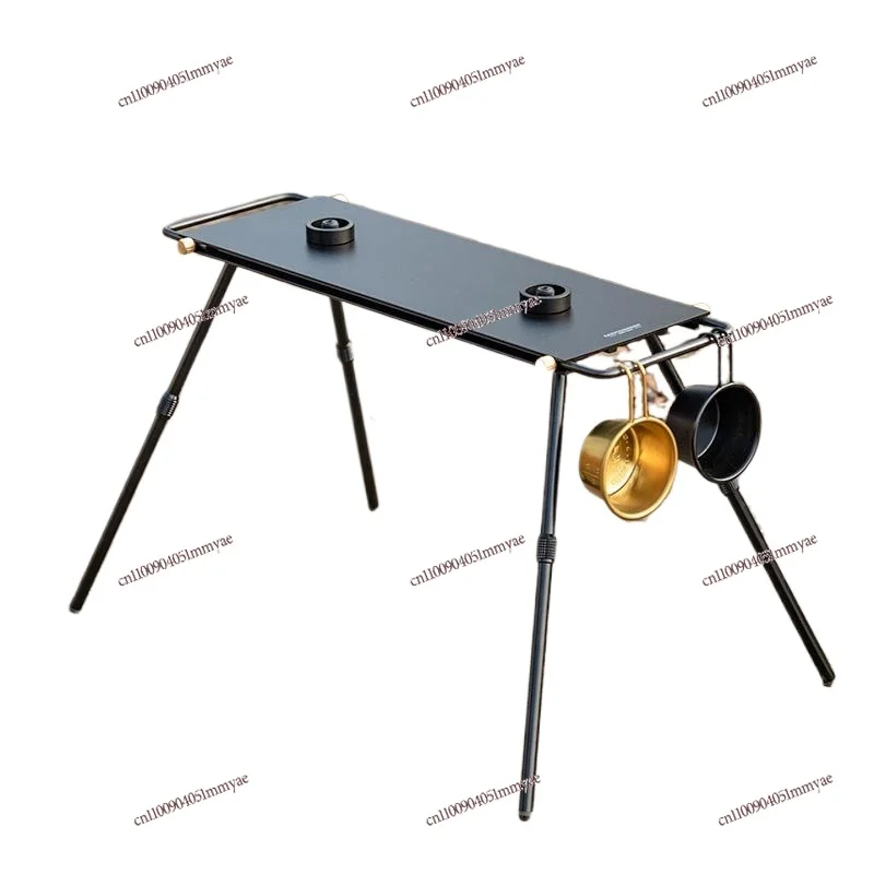 

Double burner outdoor motorcycle travel portable small table board camping picnic table