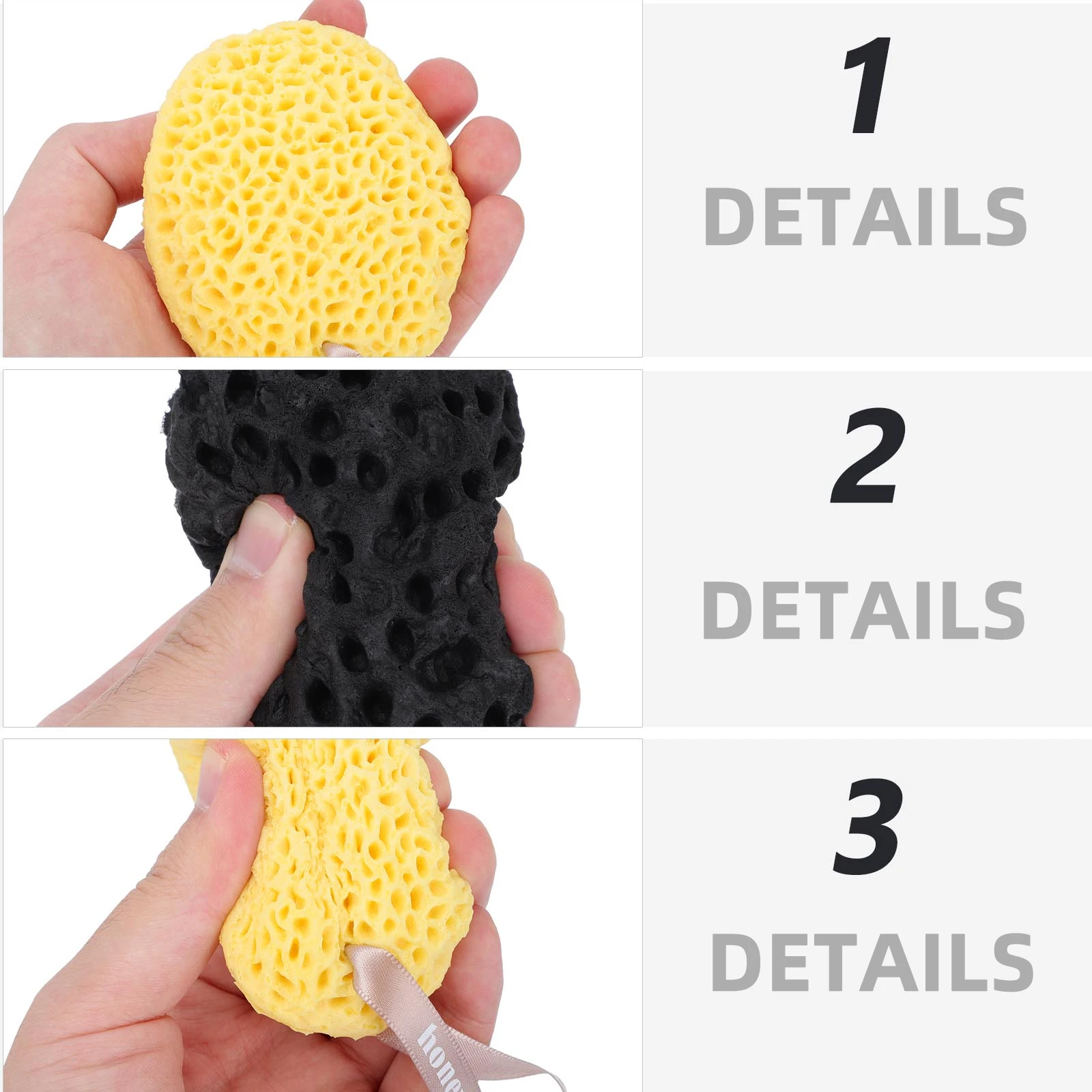 

2pcs Seaweed Bath Balls Honeycomb Sponges Kids Comfort Durable Material Face Cleaning Bathing Greek Sponges Body Scrub