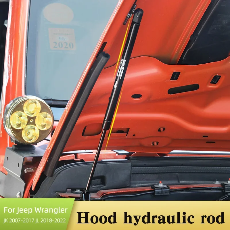 Auto-Engine-Hood,-Automatic-Lifting,-Hydraulic-Rod,-Auto-Parts-for-Jeep-Wrangler-JK-2007-2017,-Punching-and-Installation
