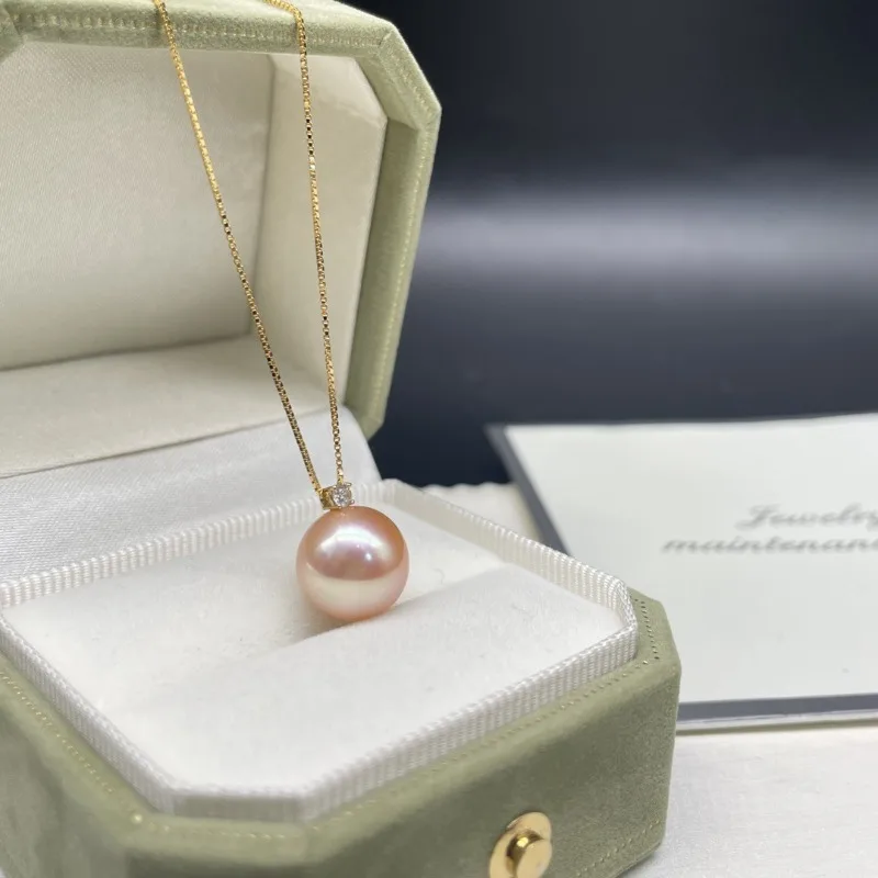 12-13mm Natural Pearl Round Dried Rose Necklace Exudes A Unique and Niche Temperament