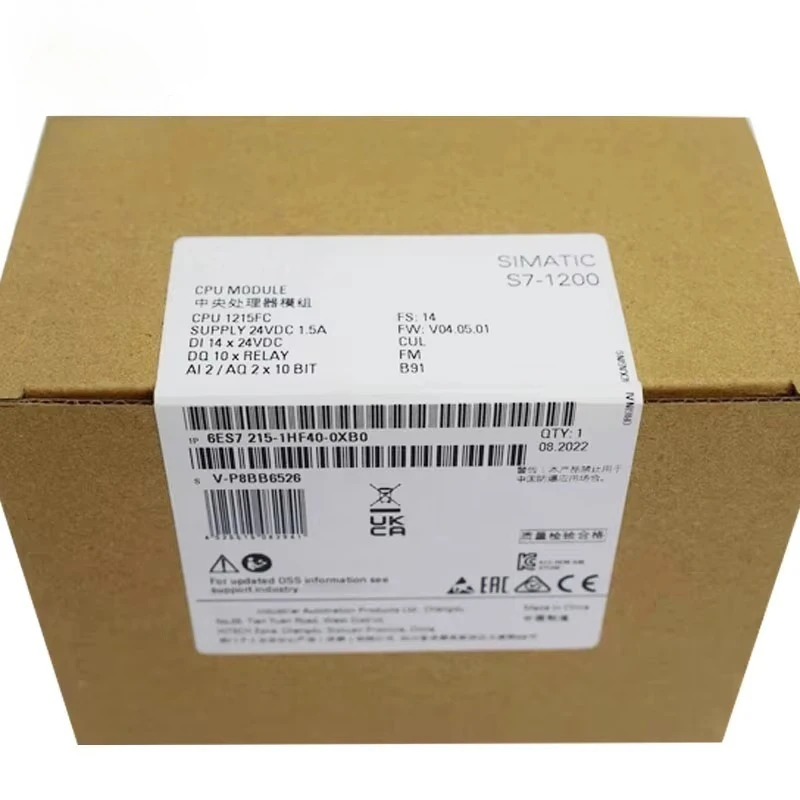 

New Original S7-1200 S7 1200 PLC Module CPU 1215 FC Programmable Logic Controller 6ES7215-1HF40-0XB0