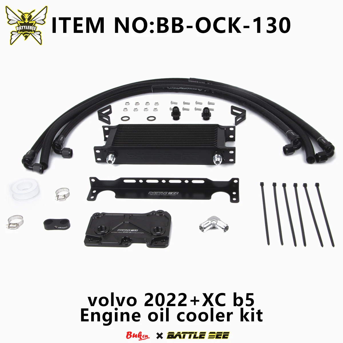 BATTLEBEE Car Engine oil cooler Cooling Aluminum Alloy Radiator kit FOR v*olvo 2022+XC B5 BB-OCK-130