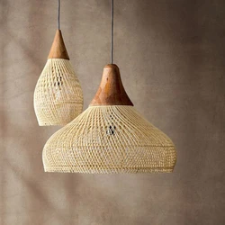 Chinese Style Modest Ceiling Lamps Handmade Rattan Chandelier Kitchen Dining Room Table Led Pendant Light Loft Home-appliance