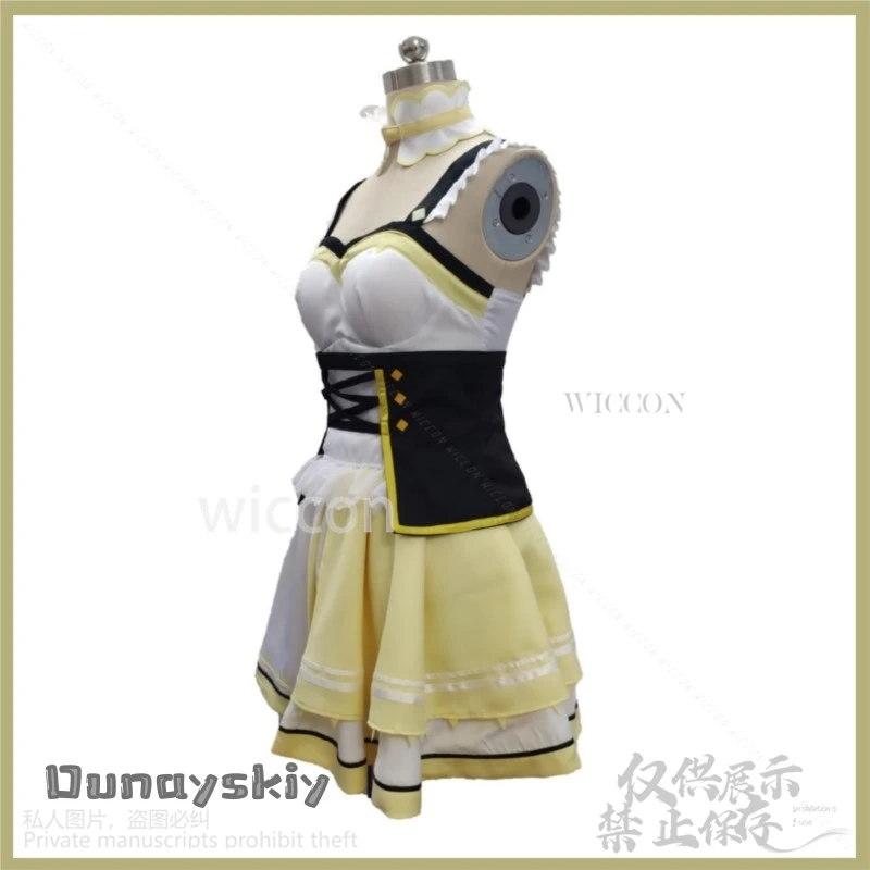 Anime virtual youtuber holdlive gamers inugami korone cosplay traje doggo peruca amarelo lolita vestido mulher sexy terno de halloween