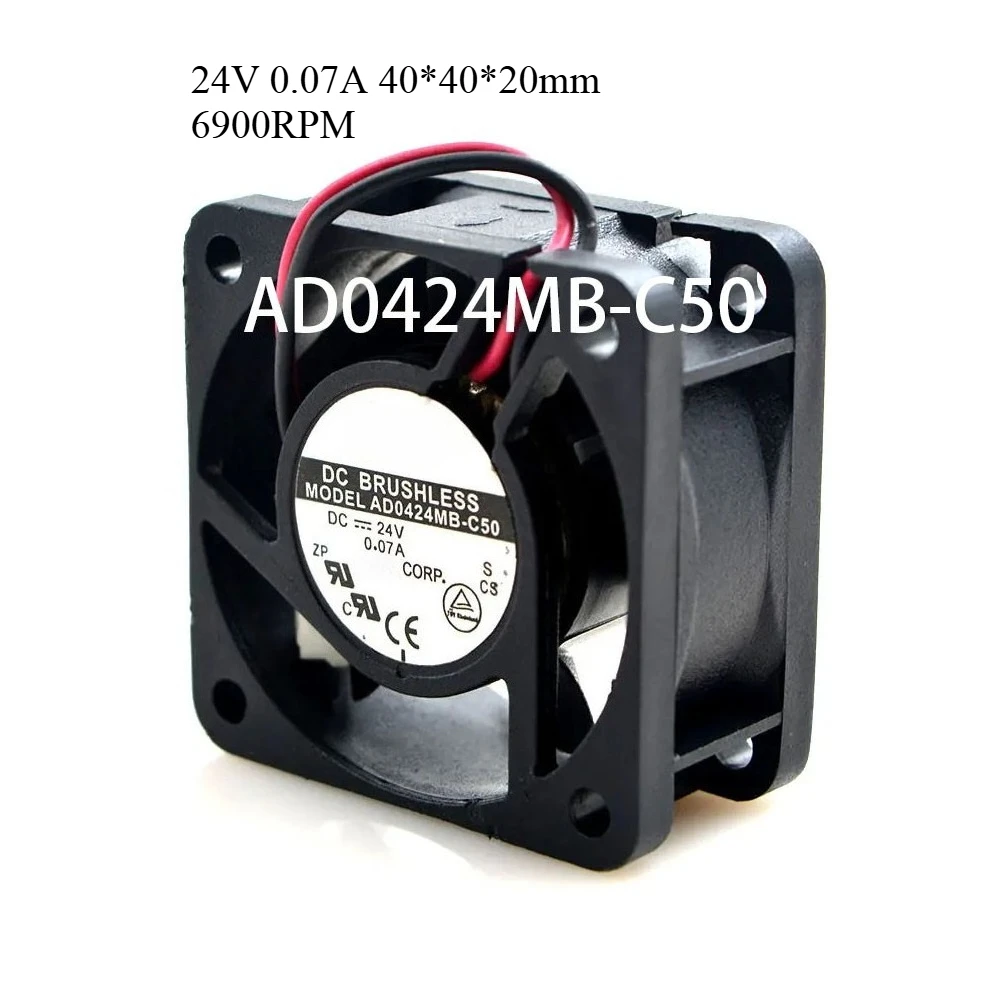 

AD0424MB-C50 FOR ADDA DC 24V 0.07A 40*40*20mm 6900RPM Low-Energy Case cooling fan