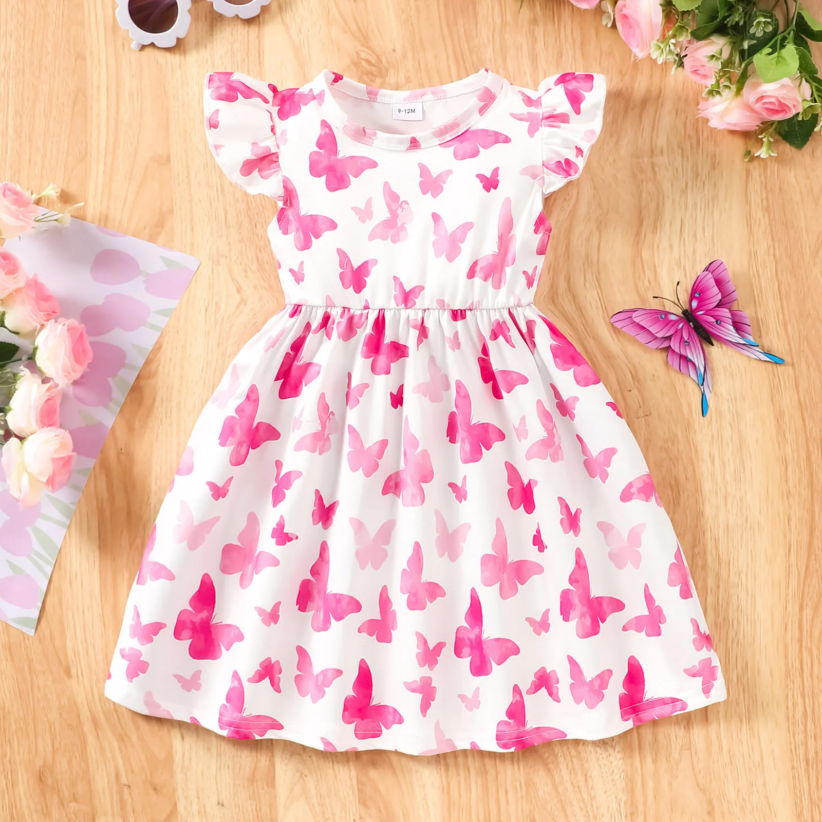 2024 New Kids Clothes Girls Dress 2 3 4 5 6 Years Summer Sleeveless Cute Casual Floral Toddler Princess Dress Baby Girl Clothes