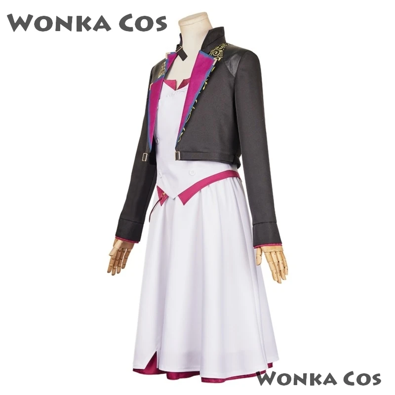 

Arcane Jinx Cosplay Fantasy Women Dress Costume Game LOL Disguise Jinx Necklace Roleplay Outfit Halloween Carnival Clothes