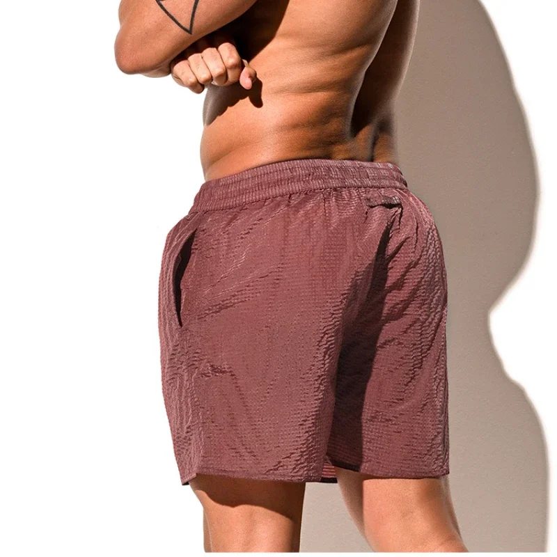 Board Shorts Quick Dry Mens Swimwear Men Beach Surfing Sport Swim Shorts Man Swimming Trunks Mesh Lined Boardshorts