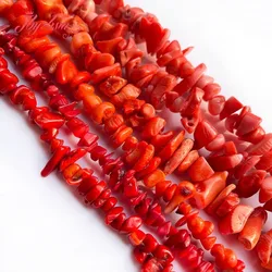 Natural Coral Chip Stone Beads DIY Loose bead Strand For Jewelry Making Necklace Bracelet Earring Wholesale Free shipping