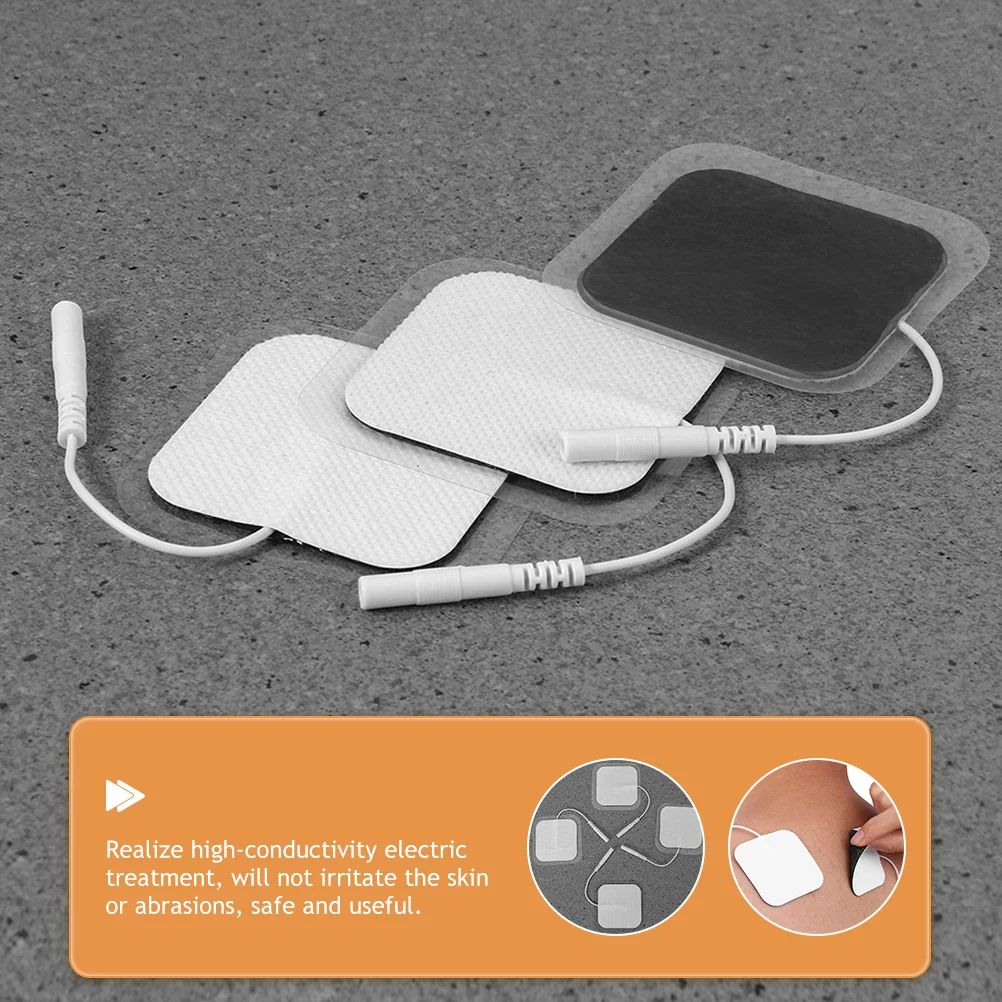 

40Pcs Reusable Electrotherapy Electrode Pads Sticky Self-Adhesive Replacement Pads for Muscle Stimulator Durable Non-Woven