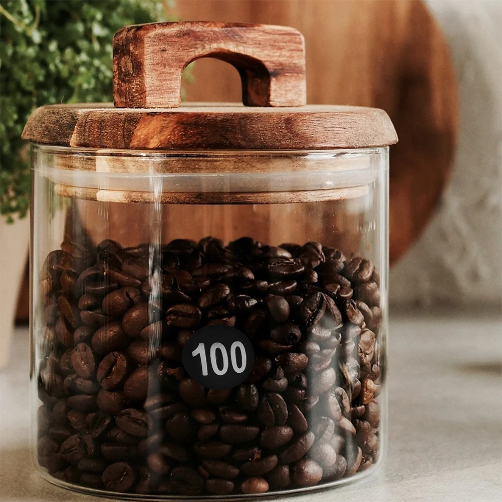 100 방수 원형 번호 스티커 자체 접착 번호 라벨 교실 사무실 조직용 디지털 번호 스티커