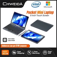 CHWEIDA Mini Laptop 8 Inch Touch Screen Intel Alder Lake N150 12GB DDR5 WiFi 6 2 In 1 Laptop Notebook Tablet PC Pocket Laptop