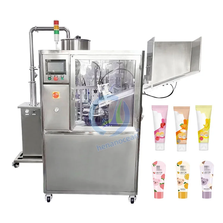 Automatic plastic tube filling and sealing machine cosmetic cream ointment toothpaste hose soft tube filling sealing machine