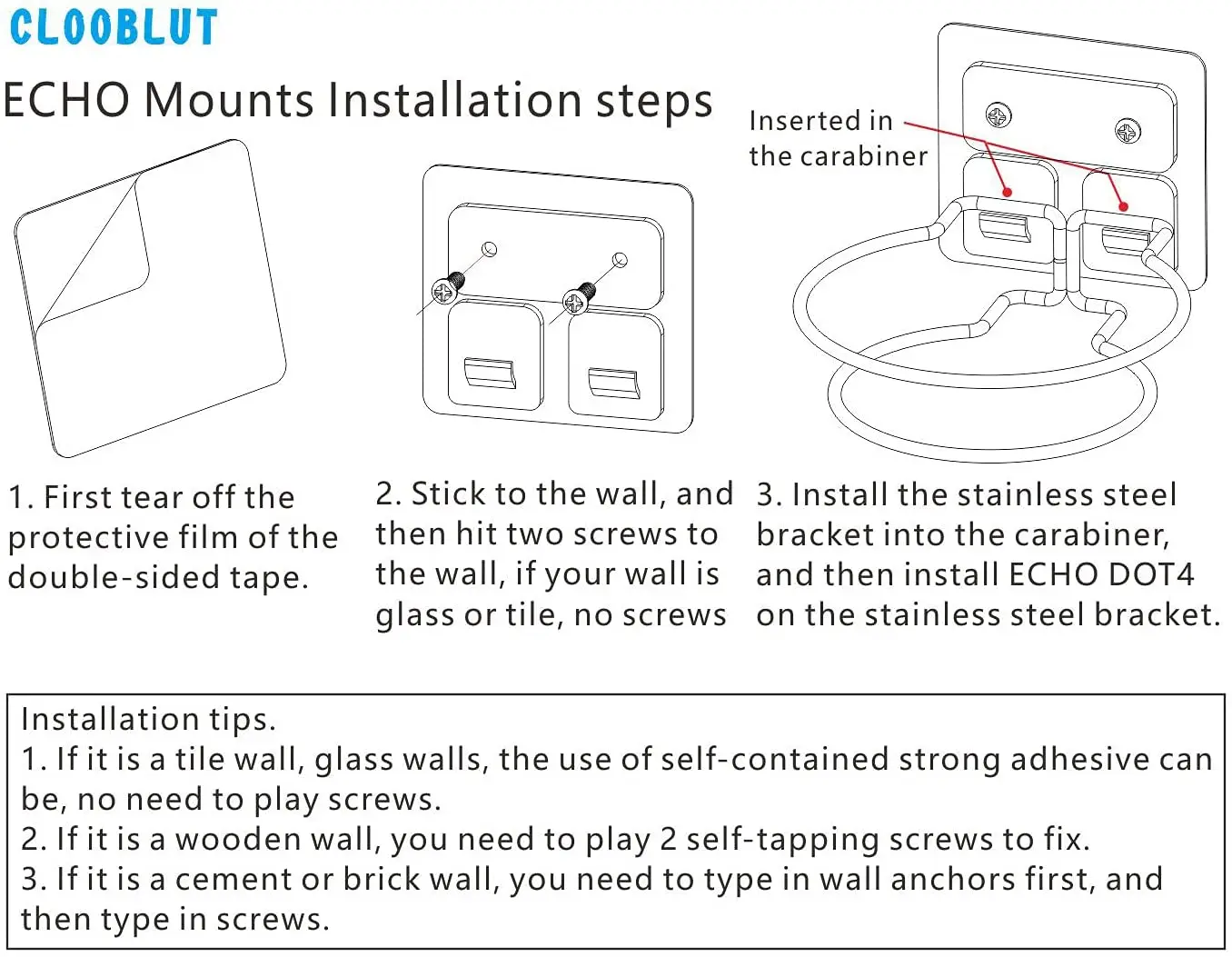Small Wall Mount for Echo Dot (4th gen) Accessories,Sturdy Metal Made Stand Holder Wall Bracket Shelf (Stainless)