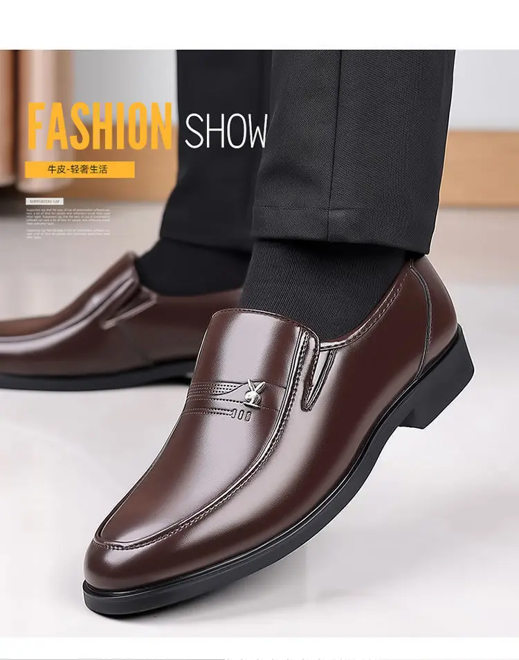 2026 Herren Casual Kunstleder Slipper mit Weicher Sohle, Business Casual Bequeme Büroschuhe, Gehschuhe – Detail 22