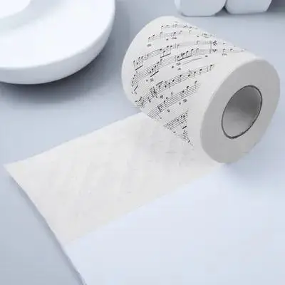 1 Notes Toilet Paper Printed Soft Tissue Roll Bathroom Decoration Collection Gift for Musicians Creative Print