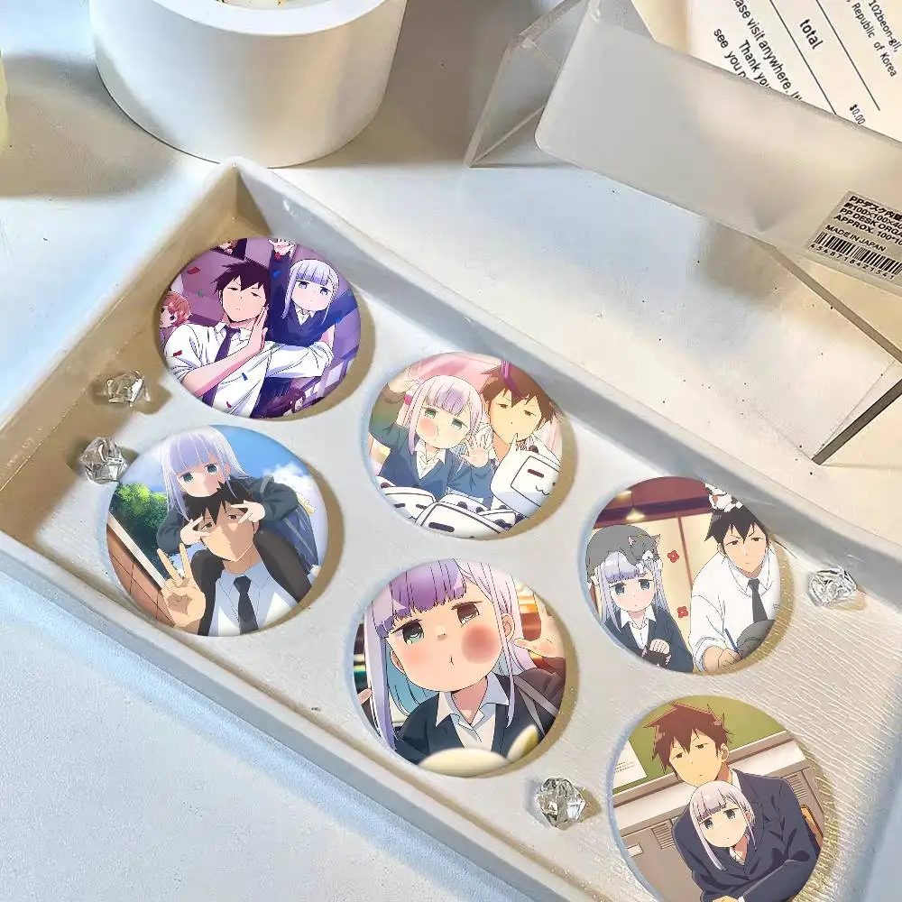 Anime Aharen-san Wa Hakarenai Round Badge Creative Brooch Clothing Backpack Accessories Lapel Pin