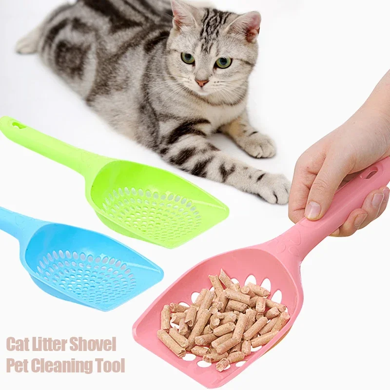 

Cat Litter Shovel Plastic Pet Cleaning Tool Cat Sand Toilet Cleaning Spoons Small and Big Hollow Style Lightweight Durable Easy