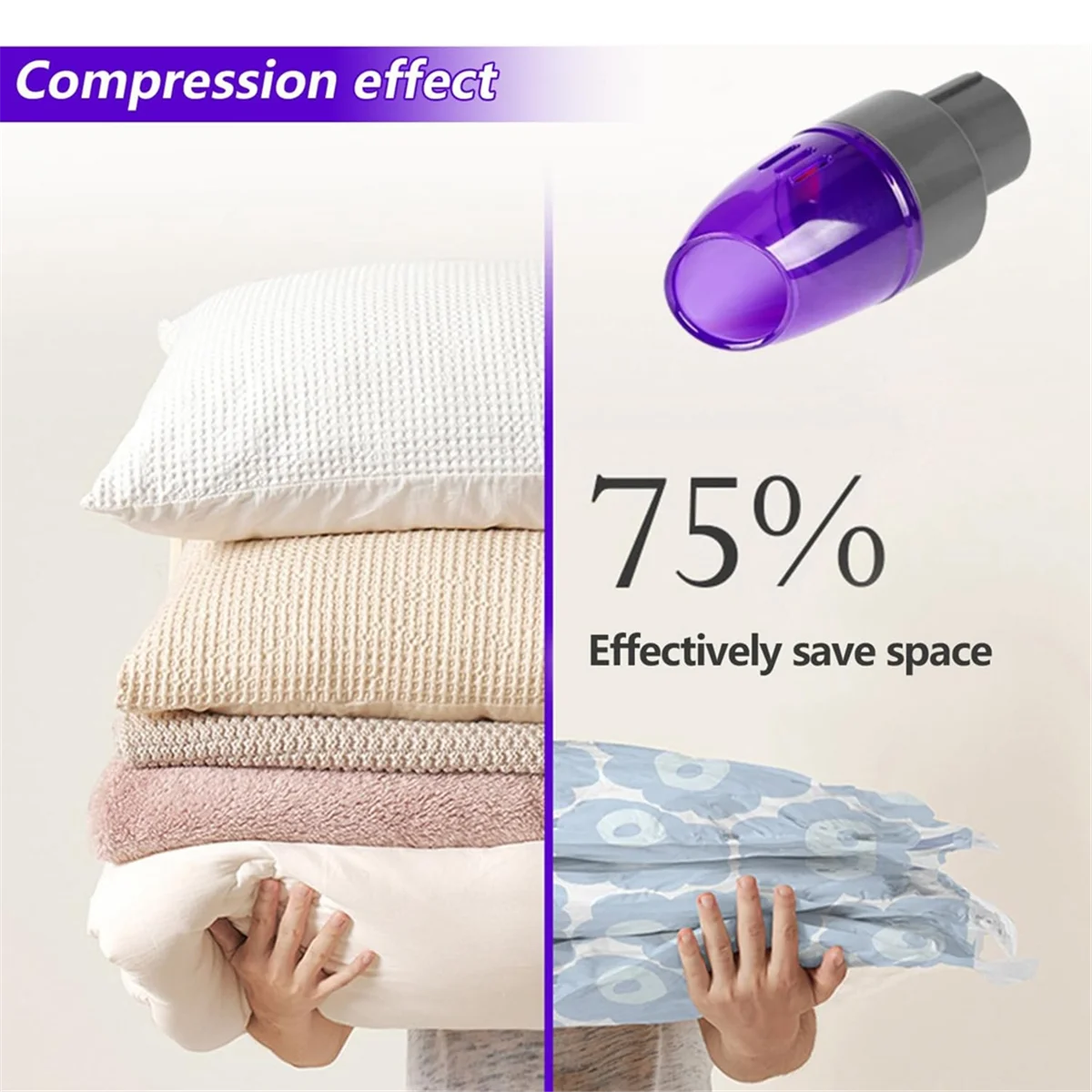 Pengisap untuk Tas Vakum, Adaptor Pakaian untuk Perlengkapan, Pengisap untuk Tas Vakum untuk Pakaian