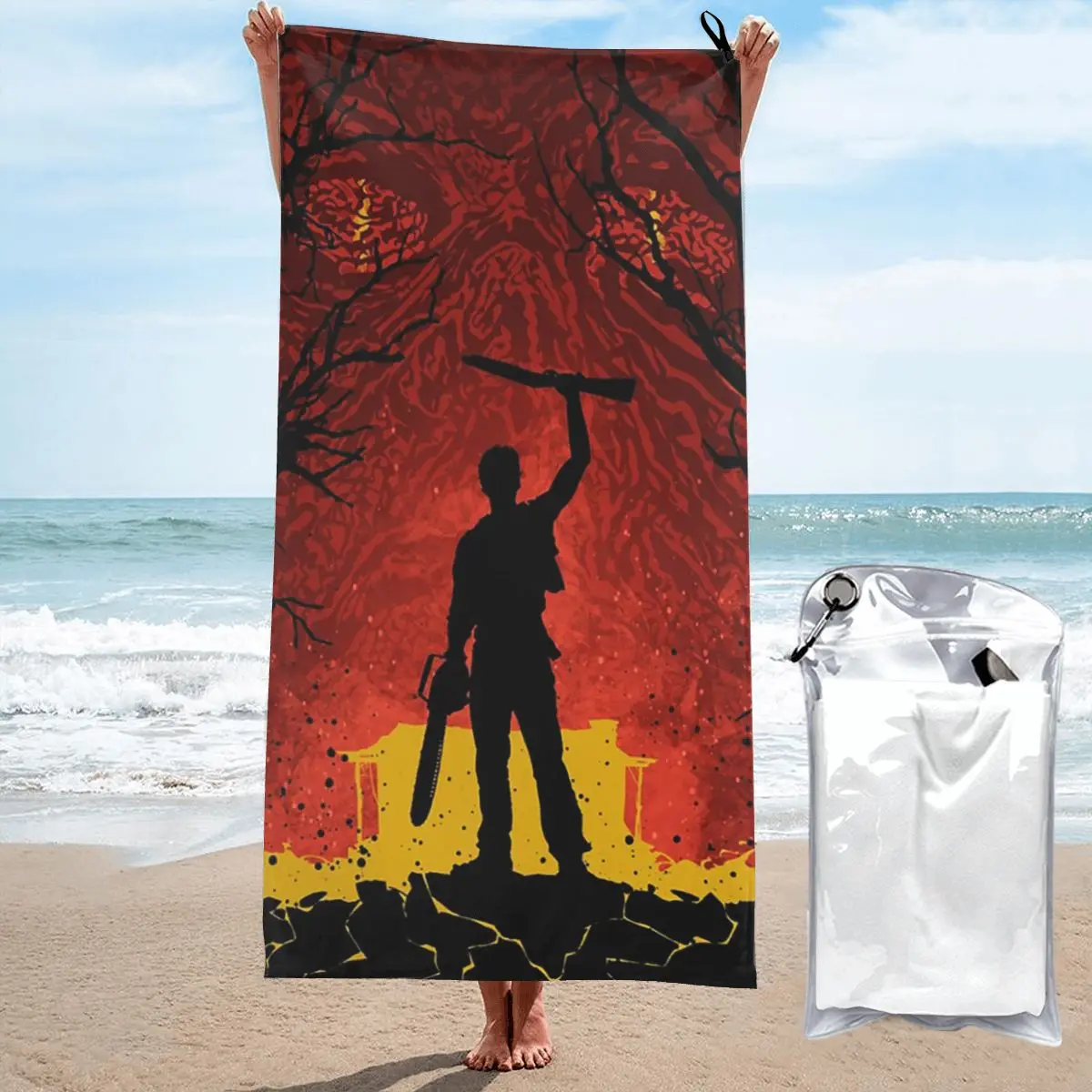 

Ash Evil Dead Beach Towel Soft Microfiber Quick Dry Absorbent Quick Towels For Yoga