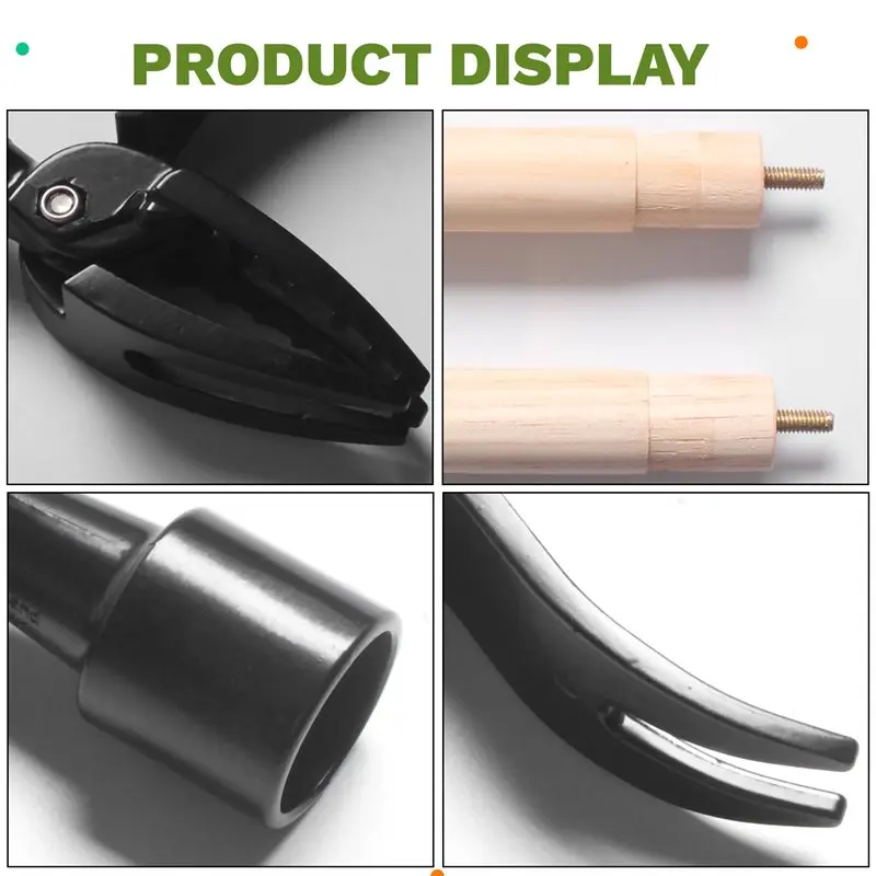 ABMI-Stand Up 4-Claw Steel Head Weed Puller Tool, Long Handle 3-Sectioal Pole Design Garden Weeding Equipment,